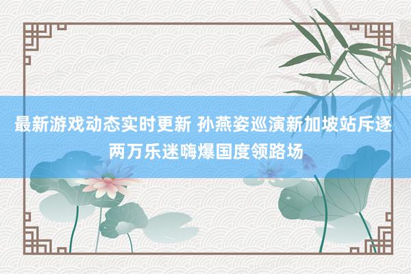 最新游戏动态实时更新 孙燕姿巡演新加坡站斥逐 两万乐迷嗨爆国度领路场